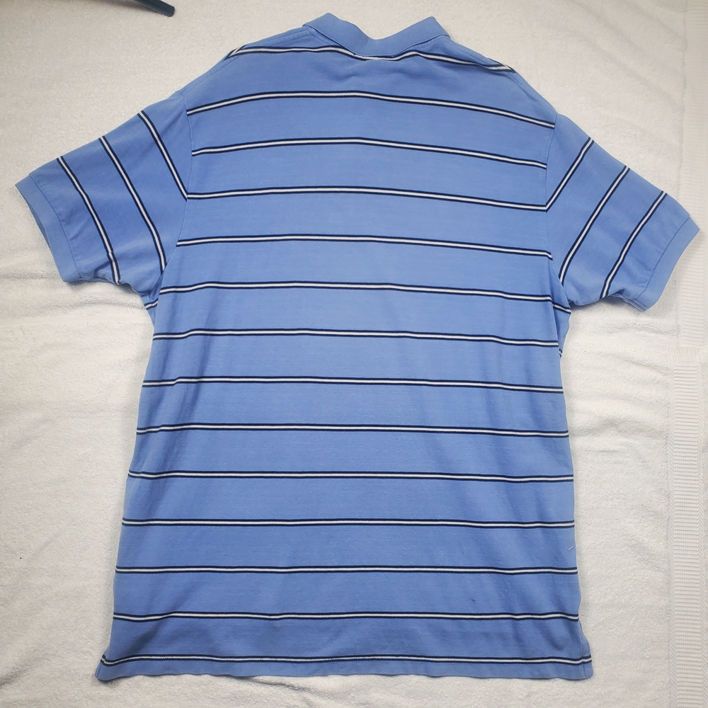 Polo Ralph Lauren Mens 2XL Polo Shirt Blue Stripe Short Sleeve Cotton Pony XXL - Picture 8 of 9